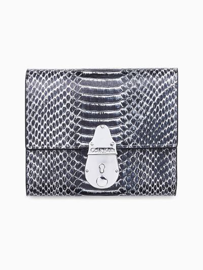 Calvin Klein Táskák & Kiegészítők HU782358 | Calvin Klein Lock Bőr Trifold Női Pénztárca Fekete / Fe